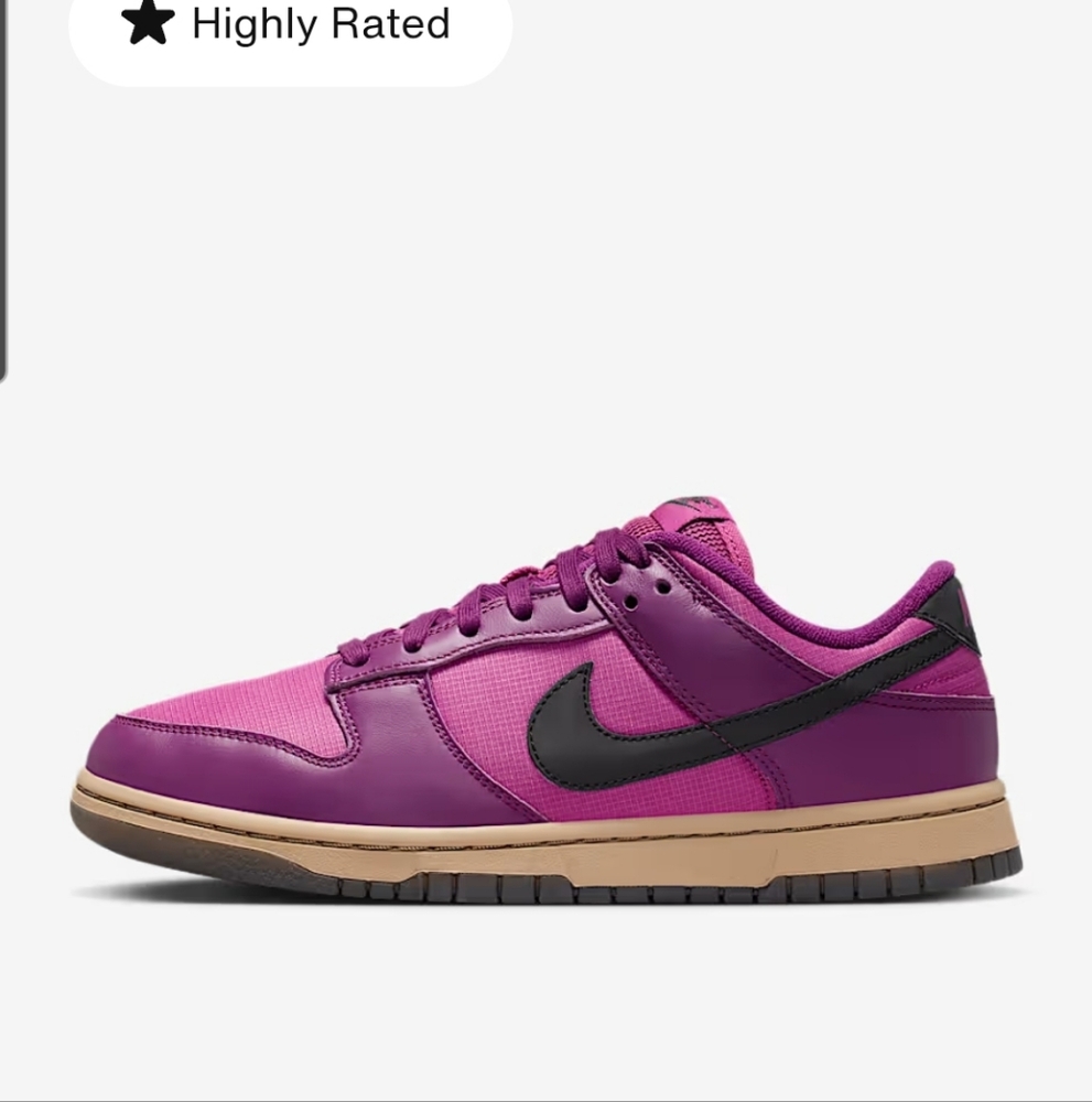 Nike Dunk Low Viotech Purple-Black-Hot Fuchsia Pink Womens Sz 7.5